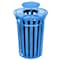 Alpine Industries Trash Can, Blue, Galvanized Steel ALP479-38-1-BLU - alternate 1